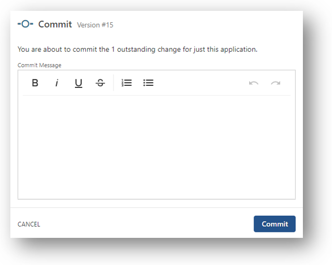 Commit window